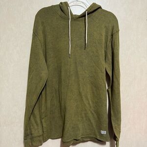 Navy Yard Green Thermal Hooded Long Sleeve Shirt